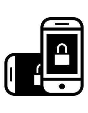 iki akıllı telefon simgesi vektör illüstrasyonu