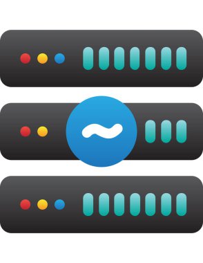 sunucu düz ikon vektör çizimi