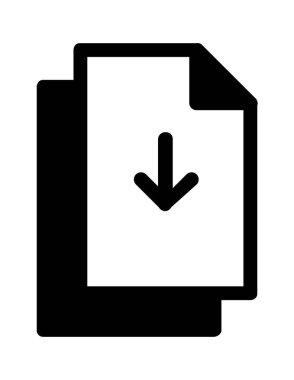 dosya belgesi düz simge vektör çizimi