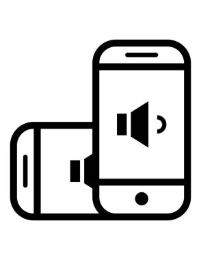 iki akıllı telefon simgesi vektör illüstrasyonu