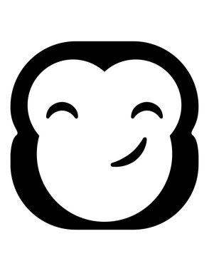 maymun ikon vektör illüstrasyonu