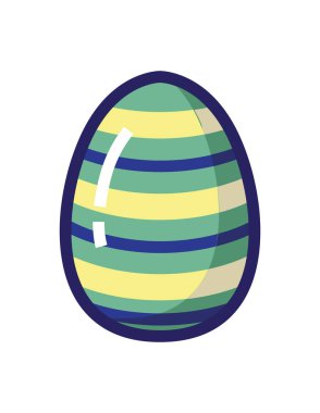 Paskalya yassı ikon vektör çizimi