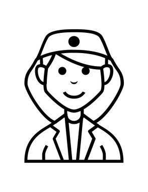 kişi düz ikon vektör illüstrasyonu