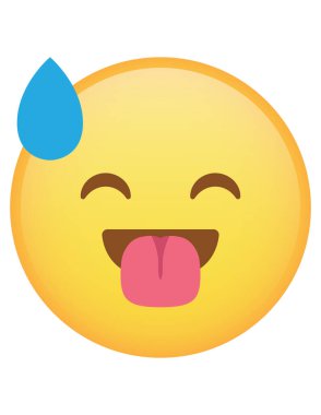 emoji düz ikon vektör çizimi
