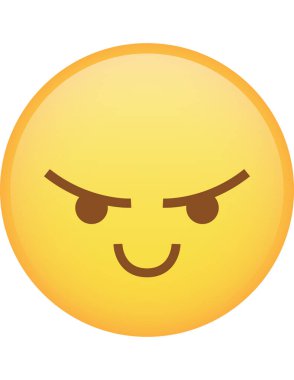 kızgın tepki emoji simgesi vektör illüstrasyonu