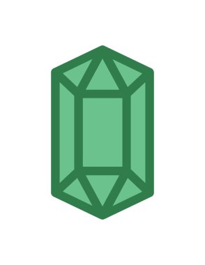 vektör, beyaz arkaplanda yeşil elmas simgesi