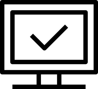 Düz ekran vektör resimlemesini izle