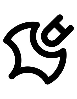 hayvan yassı ikon vektör illüstrasyonu