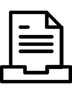 dosya belgesi düz simge vektör çizimi