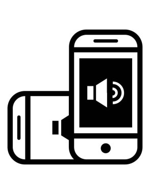 iki akıllı telefon simgesi vektör illüstrasyonu