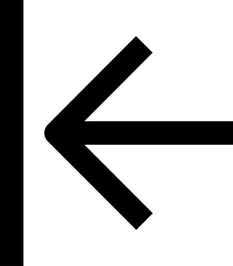 Sol yön ok simgesi, vektör illüstrasyonu