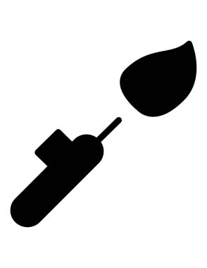 Modern fırça simgesinin vektör illüstrasyonu