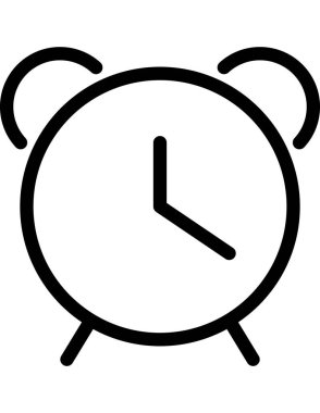 saat düz ikon vektör illüstrasyonu