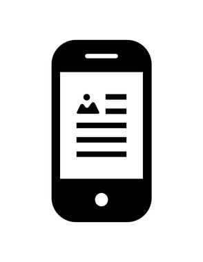 akıllı telefon simgesi vektör illüstrasyonu