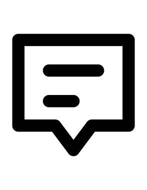 sohbet düz vektör simgesi