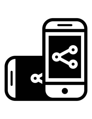 iki akıllı telefon simgesi vektör illüstrasyonu