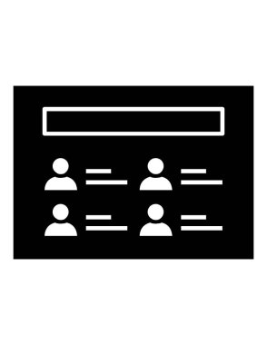 Sunum simgesi vektör illüstrasyonunun şablonu