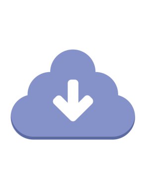 bulut hesaplama simgesi, vektör illüstrasyonu