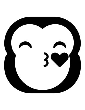 maymun ikon vektör illüstrasyonu