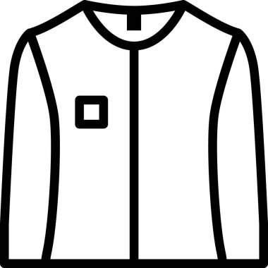 Uzun kollu düz simge vektör çizimi