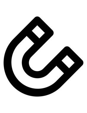 mıknatıs çizgisi vektör simgesi.