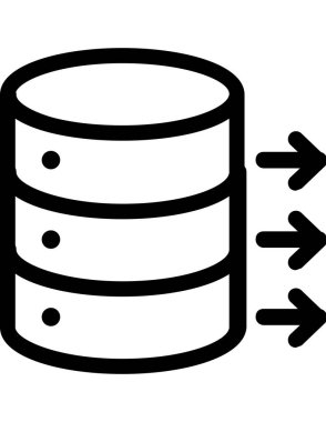 sunucu düz ikon vektör çizimi