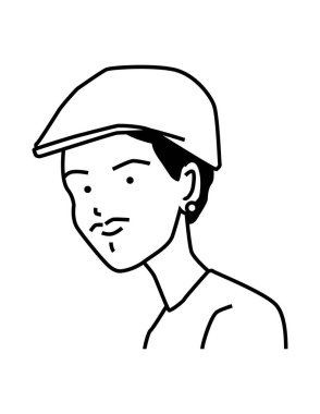 Man avatar simgesi vektör illüstrasyonu