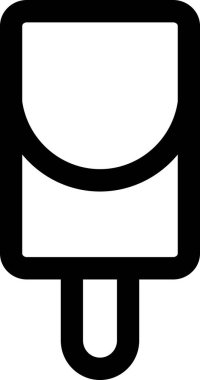 Dondurma yassı ikon vektör çizimi