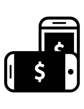 iki akıllı telefon simgesi vektör illüstrasyonu