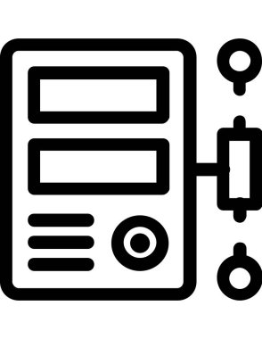 sunucu düz ikon vektör çizimi