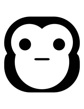 maymun ikon vektör illüstrasyonu
