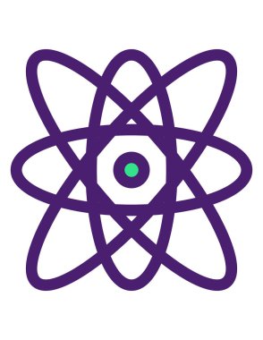 atom simgesi vektör illüstrasyonu