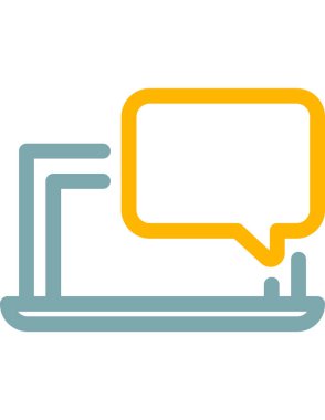 iletişim konsepti düz ikon vektör çizimi