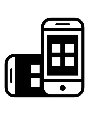iki akıllı telefon simgesi vektör illüstrasyonu