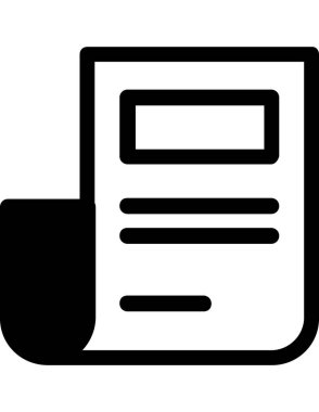 dosya belgesi düz simge vektör çizimi