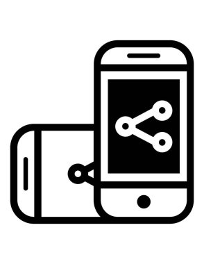 iki akıllı telefon simgesi vektör illüstrasyonu