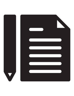 belge vektör simgesi. Klipsli resim sembolü.