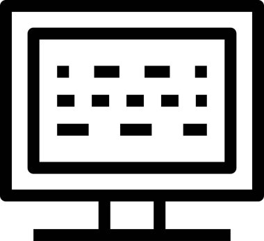 Düz ekran vektör resimlemesini izle