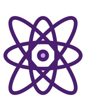 atom simgesi vektör illüstrasyonu