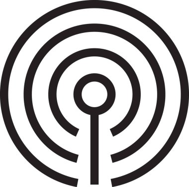 radyo yassı ikon vektör çizimi