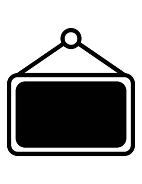 boş karatahta simgesi. vektör illüstrasyonu