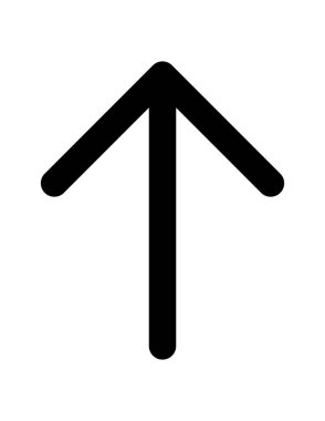 ok yukarı simge vektör illüstrasyonu