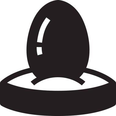 Paskalya yassı ikon vektör çizimi