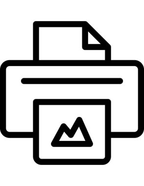 düz yazıcı vektör simgesi.