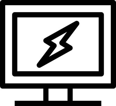 Düz ekran vektör resimlemesini izle