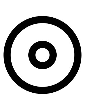 disk vektör resimleme simgesi