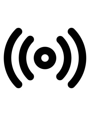 radyo yassı ikon vektör çizimi