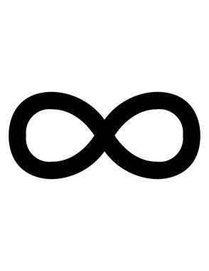 sonsuzluk sembolü vektör simgesi