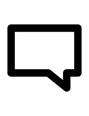 konuşma balonu simgesi, vektör illüstrasyonu