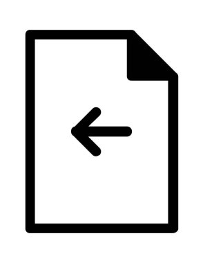 dosya belgesi düz simge vektör çizimi